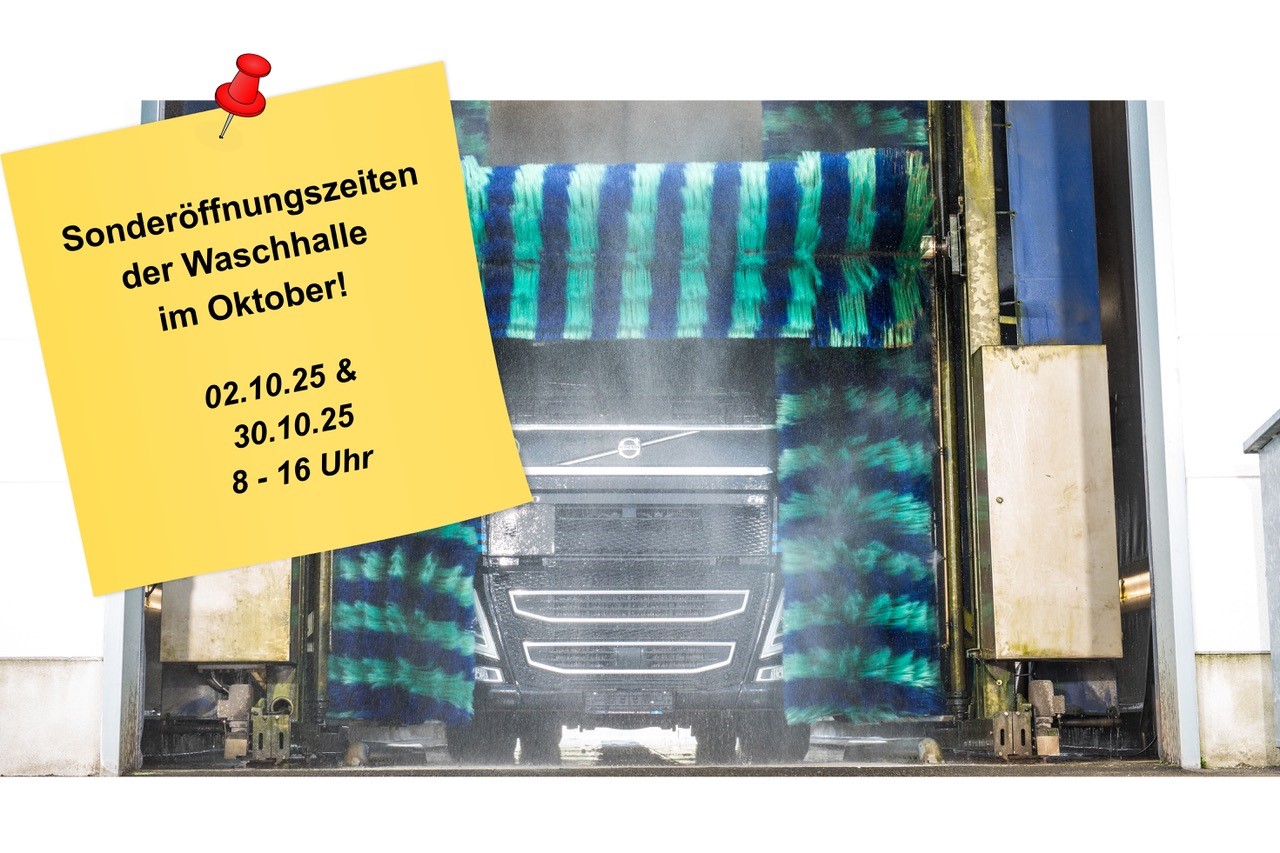 Sonderöffnunngezeiten Waschhalle